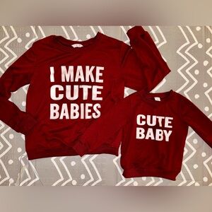 VGUC Matching Crewnecks Set / Women’s Size M & Toddler Size 3-4